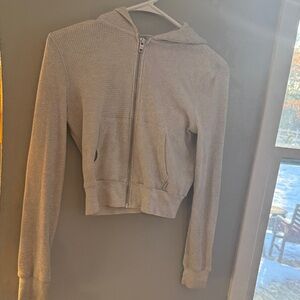 Aritzia Cream Hooded Sweater